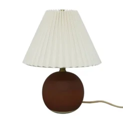 Oval Table Lamp With Pleated Shade (Includes LED Light Bulb) Red - Threshold™ Designed With Studio McGee -Decor House GUEST 0329b4d7 a9eb 4475 8a02 6d602b7948cf