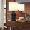 Glossy Table Lamp Navy And White (Includes LED Light Bulb) - Threshold™ -Decor House GUEST 0394b06f 3ca0 4c0a 9903 861ffa89adc8