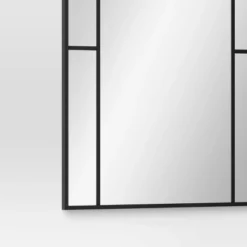 24"x 36" Window Pane Wall Mirror Black - Threshold™: Modern Style, Rounded Rectangle, No Assembly Required -Decor House GUEST 0b2a18a6 c7a0 4663 be5b a9ab00c11d9b