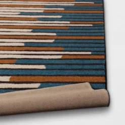 Striped Area Rug Turquoise/Yellow - Threshold™ -Decor House GUEST 0b4a0035 fe47 415b b8bc 835b26f69969