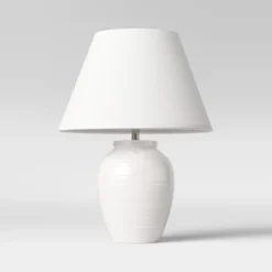 Turned Ceramic Table Lamp White - Threshold™ -Decor House GUEST 0c5fcf73 910a 479f a8ce c7fb931048d7 1