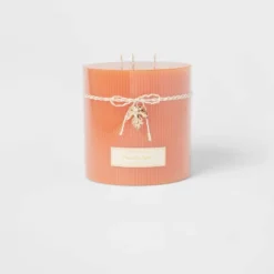 Ribbed Pillar Pumpkin Spice Candle - Threshold™ -Decor House GUEST 0d63d7f3 068b 4568 b0aa dd0d0ee144a9