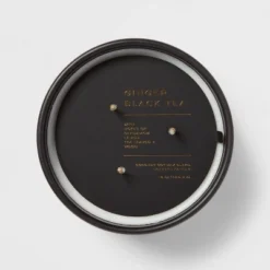 15oz Ceramic Jar 3-Wick Black Label Ginger Black Tea Candle - Threshold™ -Decor House GUEST 101513e9 4210 4604 bdb9 03938613d90c
