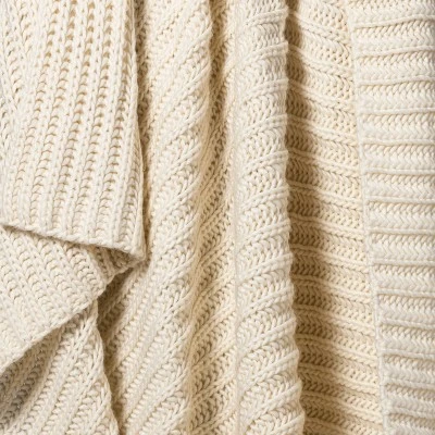 Chunky Knit Reversible Throw Blanket - Threshold™ 8 Chunky Knit Reversible Throw Blanket - Threshold™ - Image 6