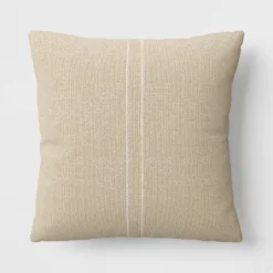 Textured Linen Striped Throw Pillow Neutral - Threshold™ -Decor House GUEST 12a0647f 85ef 4ff3 a12c e3cc27130eda