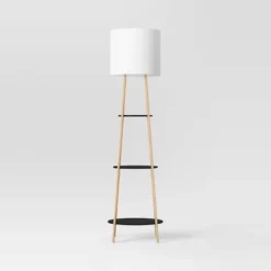 Shelf Floor Lamp Black/Natural - Threshold™ -Decor House GUEST 1350825a 18e5 4036 8b1f 9e557d0454aa