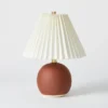Oval Table Lamp With Pleated Shade (Includes LED Light Bulb) Red - Threshold™ Designed With Studio McGee -Decor House GUEST 1381b54e 31ee 4704 9c0b 9ec4fa8c1bcd