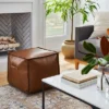 Evanston Leather Cube Pouf - Threshold™ Designed With Studio McGee -Decor House GUEST 16939182 109c 4618 84fc 3f7fd097b067