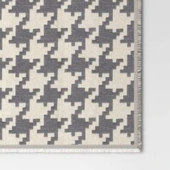 50''x60'' Oversized Chenille Woven Houndstooth Throw Blanket Gray/Neutral - Threshold™ -Decor House GUEST 190eb2f1 64ca 4b3d be91 9e211292249f
