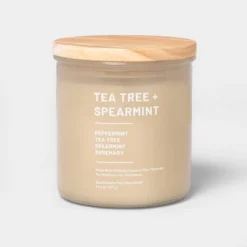 Glass Jar Tea Tree And Spearmint Candle Beige - Threshold™ -Decor House GUEST 1ae068be c042 415c a0e0 475aaead92cf