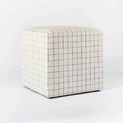 Lynwood Square Upholstered Cube - Threshold™ Designed With Studio McGee -Decor House GUEST 1afdd8c6 7f38 45c0 a987 618b90e96fa5