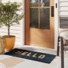 1'7.5"x3'11" 'Hello' Doormat Black/Tan - Threshold™ -Decor House GUEST 1b0e433f 2685 42b9 9a18 4eb5baf32ce7