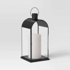 Metal Lantern Black - Threshold™ -Decor House GUEST 20d7ed5d 37e7 4dcf 87ba 46abc0dcc0ed
