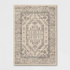 Plush Persian Style Area Rug Cream - Threshold™ -Decor House GUEST 21495567 798b 4c7e 88b2 01a16bec916d
