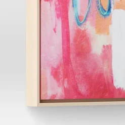 24" X 30" Colorful Collage By Amira Rahim Framed Wall Canvas - Threshold™: Modern Abstract Digital Art, Polystyrene Frame -Decor House GUEST 215292c9 44ea 4310 8fef 164610100dff