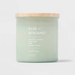 Glass Jar Aloe And Bergamot Candle Green - Threshold™ -Decor House GUEST 23074d7e 9ef7 4b72 9dc1 dd317763a2a6