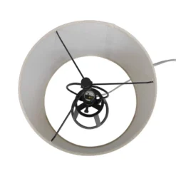 Medium Modern Industrial Assembled Table Lamp Black - Threshold™: UL Listed, Cotton-Linen Shade, Metal Body, No Bulb Included -Decor House GUEST 283dd34d 2945 41f9 9c13 57843643afee