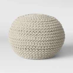 Cloverly Chunky Knit Pouf - Threshold -Decor House GUEST 298c80e6 7902 4452 b21d 0b330077374e