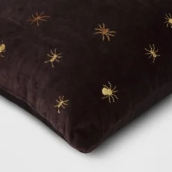 Beaded And Embroidered Spider Cotton Velvet Square Halloween Throw Pillow Gold/Black - Threshold™ -Decor House GUEST 2b3b603a 16ed 417e a8bc d6b134d5b717