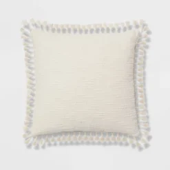 Euro Textured Slub Tassel Decorative Throw Pillow - Threshold™ -Decor House GUEST 2ff361fa 82b5 4564 bc81 0c47e61dc221