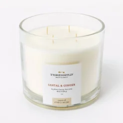 Clear Glass Santal & Ginger Candle White - Threshold™ Designed With Studio McGee -Decor House GUEST 3a24b0c4 c23b 4e1c b8e0 2304d4a02cb7