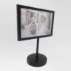 4" X 6" Modern Standing Single Picture Frame Black - Threshold™: Metal, Tabletop Display, Glass Glazing -Decor House GUEST 3cc0ed4a 1511 4276 87e9 d2b315f46508