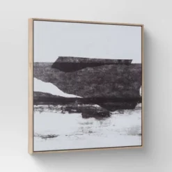 (Set Of 2) 24" X 24" Framed Canvas Black - Threshold™: Modern Style, Digital Abstract Art, Vertical Polystyrene Frame -Decor House GUEST 3d550068 28a1 4dd8 b1cc 7cbd73f0aa12