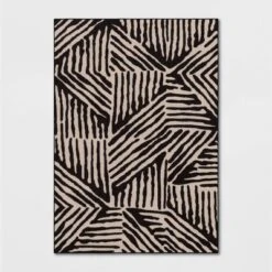 Abstract Lines Rug Black/Tan - Threshold™ -Decor House GUEST 43f5ce06 5a0c 455c 8ca2 29507ec11d70