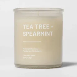 Glass Jar Tea Tree And Spearmint Candle Beige - Threshold™ -Decor House GUEST 44b883d8 baee 4787 a74c 3d32a16e8b4f