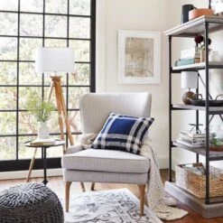 60"x16" Tripod Floor Lamp Oak Tone Wooden Finish - Threshold™: Elegant Standing Lighting, 3-Way Switch, UL Listed -Decor House GUEST 451eedd8 06bc 43dc bced a0cbcc3d0c93 1