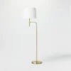 Adjustable Floor Lamp Brass Iron With Pleated Shade - Threshold™ Designed With Studio McGee -Decor House GUEST 4554f117 11af 4fa9 8548 5c44ccc13bee