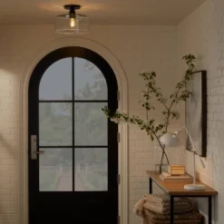 Glass Semi Flushmount Ceiling Light Black - Threshold™ Designed With Studio McGee -Decor House GUEST 471628e3 400c 4e84 b550 55b7ad1e96f9