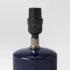 Linen Textured Ceramic Small Lamp Base Dark Blue - Threshold™: Cylindrical, No Assembly Required, UL Listed -Decor House GUEST 48e466fe 5399 429e 844c 7802a62dee63