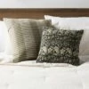 Square Double Cloth Printed Decorative Throw Pillow Navy/Green/Cream - Threshold™