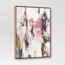 (Set Of 2) 16"x20" Foil Abstract Canvas Framed Arts - Threshold™ -Decor House GUEST 49d7f67c fe06 447f 9705 5355c17708c7