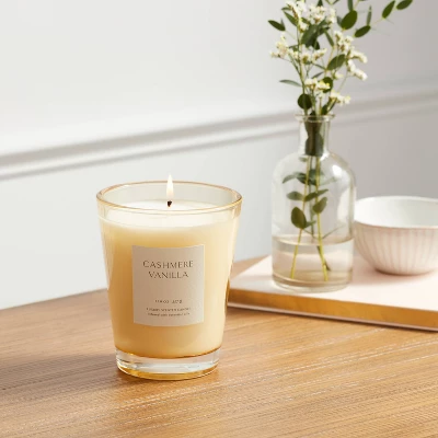 Colored Vase Glass Candle With Dust Cover - Threshold™ 3 Colored Vase Glass Candle With Dust Cover - Threshold™