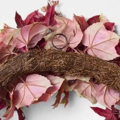 30" XL Mixed Leaf Artificial Wreath Red - Threshold™ Designed With Studio McGee -Decor House GUEST 4c541b04 5533 4f0c 8800 62390d33edfe