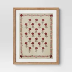 (Set Of 2) 16"x 20" Embroidered Floral Textile Wall Decors Neutrals - Threshold™ -Decor House GUEST 4e5a3a23 787e 409a 893b babda9c15a09