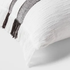 Lumbar Modern Woven Plaid Decorative Throw Pillow Black/Off-White - Threshold™ -Decor House GUEST 4e9cc29e 530f 48d5 995b 36907b68974d