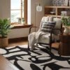 Abstract Inkblot Rug Black/White - Threshold™ -Decor House GUEST 4ebd94c0 588c 4d37 a38f 2a8f134bc60b