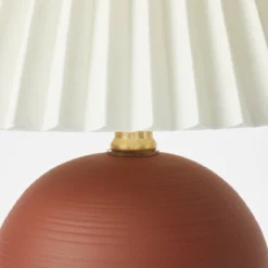Oval Table Lamp With Pleated Shade (Includes LED Light Bulb) Red - Threshold™ Designed With Studio McGee -Decor House GUEST 520c752b cf1a 42cc a361 d3e8df348eab