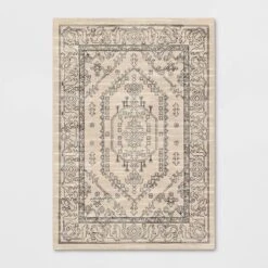 Plush Persian Style Area Rug Cream - Threshold™ -Decor House GUEST 57a5eb0f 24f2 4b22 b0b9 01d9a58810c6