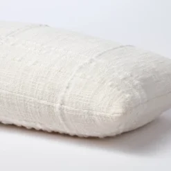 Bed Lumbar Texture Tonal Plaid Decorative Throw Pillow Off White - Threshold™ Designed With Studio McGee: Cotton & Acrylic, Indoor Use -Decor House GUEST 59c4301b 4f6d 4db5 af88 11379820979f