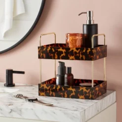 Leopard Print Tiered Tray - Threshold™