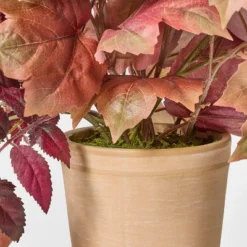 22" Mixed Fall Artificial Leaf Arrangement Red - Threshold™ Designed With Studio McGee -Decor House GUEST 60b938a2 881b 4d50 8192 019d28bd64ab
