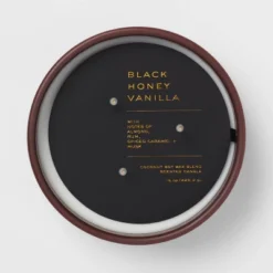 15oz Ceramic Jar 3-Wick Black Honey Vanilla Candle Plum Purple - Threshold™ -Decor House GUEST 628598e2 25c1 4401 a53c 5b759f517136