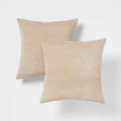 2pk Chenille Square Throw Pillows - Threshold™ -Decor House GUEST 64171842 af43 4a38 8959 787cd8bf87c2