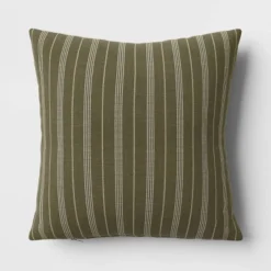 Cotton Flax Woven Striped Square Throw Pillow - Threshold™ -Decor House GUEST 650ad36d 6c78 4be8 b6fa 185fe0dc4e84