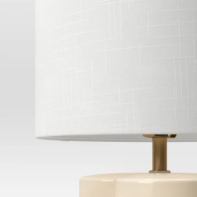 17"x10.25" Modern Clover Table Lamp Cream - Threshold™: Ceramic Base, Linen Shade, UL Listed, No Assembly Required 5 17"x10.25" Modern Clover Table Lamp Cream - Threshold™: Ceramic Base, Linen Shade, UL Listed, No Assembly Required - Image 3