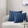 2pk Square Cotton Woven Stripe Throw Pillows Navy/Ivory - Threshold™ 2 2pk Square Cotton Woven Stripe Throw Pillows Navy/Ivory - Threshold™ -Decor House GUEST 68c58247 442a 46ca a964 73f9b66615a1